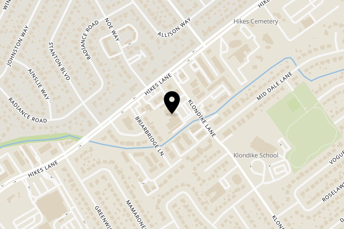 Map showing the location of Jacky Delice on 3614 Klondike Ln in Louisville